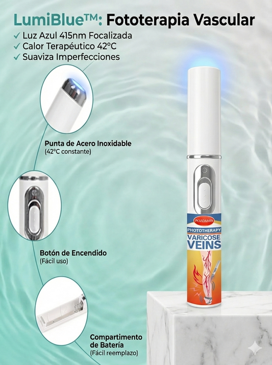 LumiBlue™: Lápiz de Fototerapia Vascular